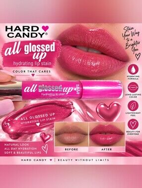 Hard Candy All Glossed Up Hydrating Lip Stain - Hot Pink